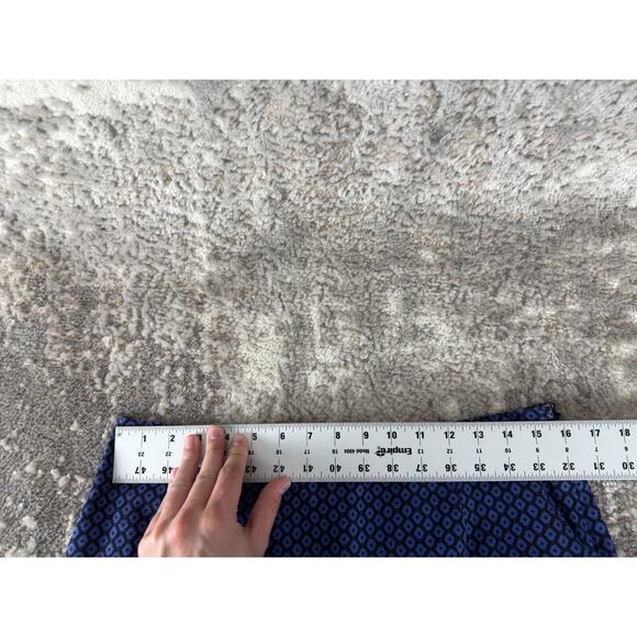 LL Bean Size 8 Favorite Fit Geometric Stretch Mini Pencil Skirt Navy Zip Casual - Picture 5 of 10